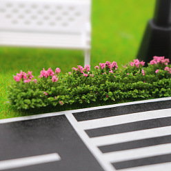 Pink Пластиковый кустарник цветок куст растение мини модель, аксессуары для кукольного домика с микро-ландшафтом, притворяясь опорными украшениями, розовые, 200x10 мм