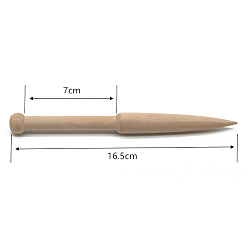 Tan Wooden Pointed Knitting Needles, for Knitting Tool, Tan, 165mm