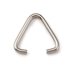 Platinum Triangle Linking Ring, Buckle Clasps, Quick Link Connector, Fit for Top Drilled Beads, Webbing, Strapping Bags, Platinum, 15x16x1.5mm