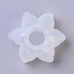 White Silicone Molds, Resin Casting Molds, For UV Resin, Epoxy Resin Jewelry Making, Lotus Flower, White, 68x61x33mm