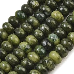 Chinese Jade Натуральные китайские нефритовые бусины, нити из южного нефрита, гладкая рондель, 8~8.5x5~5.5 мм, отверстие : 0.8 мм, около 70 шт / нитка, 14.92''~15.08'' ((37.9~38.3 см)