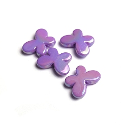 Medium Purple Plated AB Acrylic Beads, Butterfly, Medium Purple, 12.4x17mm