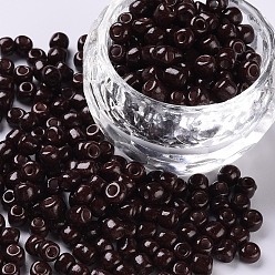 Coconut Brown Baking Paint Glass Seed Beads, Coconut Brown, 12/0, 1.5~2mm, Hole: 0.5~1mm, about 30000pcs/bag