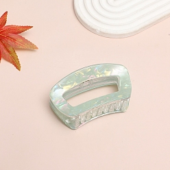 Средний Аквамарин Заколки для волос с когтями из ацетата целлюлозы (смола), прямоугольные, средний аквамарин, 97x50 мм
