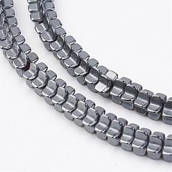 Non-magnetic Hematite Non-magnetic Synthetic Hematite Beads Strands, Star, 3x1.8mm, Hole: 1mm, about 240pcs/strand, 15.55 inch