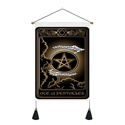 Star Tarot Polyester Wall Hanging Tapestry, for Bedroom Living Room Decoration, Rectangle, Star, Picture: 500x350mm