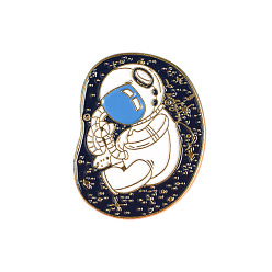 XZ1191 Fashionable Enamel Astronaut Brooch Pin for Space Lovers