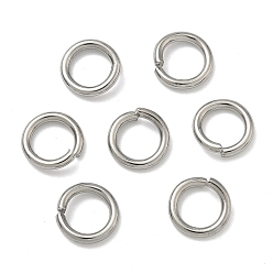 Нержавеющая Сталь Цвет Устойчивы к потускнению 304 открытые соединительные кольца из нержавеющей стали, круглые, цвет нержавеющей стали, 9x1.5 мм, 15 датчик, внутренний диаметр: 6 мм, Около 303 шт / 100 г