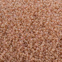 (RR2371) Прозрачный Блеск Календулы Миюки круглые бусины рокайль, японский бисер, 15/0, (rr 2371) прозрачный бархатный блеск, 1.5 мм, отверстие : 0.7 мм, Около 250000 шт / фунт