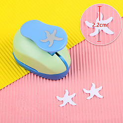 Starfish Plastic Paper Craft Hole Punches, Paper Puncher for DIY Paper Cutter Crafts & Scrapbooking, Random Color, Starfish Pattern, 70x40x60mm