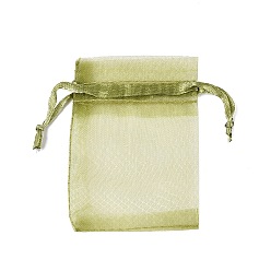 Olive Drab Organza Gift Bags, Olive Drab, 7x5cm