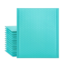 Turquoise Polyester Bubble Bags, Rectangle, Turquoise, 30.5x23.5cm, 100pcs/box