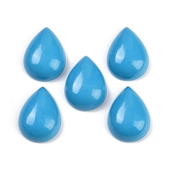 Синтетическая Бирюза Синтетических бирюзовый кабошон, слеза, 20~20.5x15~15.5x6.5~7 мм