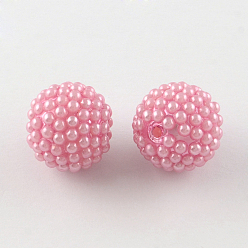 Pearl Pink Imitation Pearl Acrylic Round Beads, Pearl Pink, 10mm, Hole: 2~2.5mm