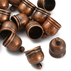 Красная Медь Латуни мозг заканчивается, Красная медь, 12x10 мм, отверстие : 1 мм