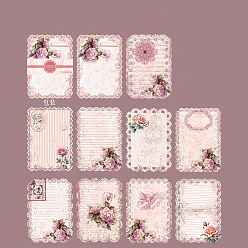 Pink Lace Scrapbook Paper Pads, for DIY Album Scrapbook, Background Paper, Diary Decoration, Rectangle, Pink, 140x100mm, 10Pcs/set