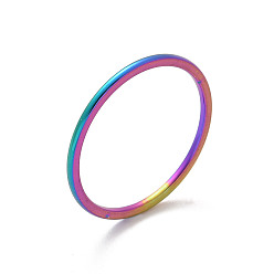 Rainbow Color 304 кольца плоские из нержавеющей стали, ионное покрытие (ip), Радуга цветов, 1 мм, внутренний диаметр: 15.5 мм