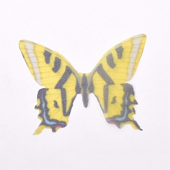 Jaune Accessoires de costume tissés à la main, papillon, jaune, 50mm