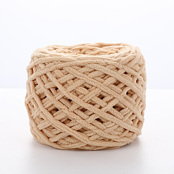 PeachPuff Soft Crocheting Polyester Yarn, Thick Knitting Yarn for Scarf, Bag, Cushion Making, PeachPuff, 6mm