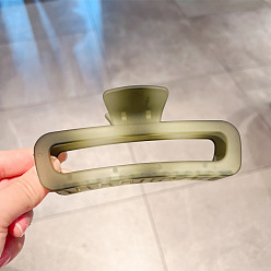 Зеленый Прямоугольные пластиковые заколки для волос с когтями, аксессуары для волос для женщин и девочек, зелёные, 130 мм