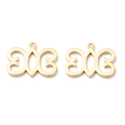 Real 18K Gold Plated Brass Pendants, Long-Lasting Plated, Adinkra Symbols HYE WON HYE, Real 18K Gold Plated, 17.3x20.5x1mm, Hole: 1.5mm