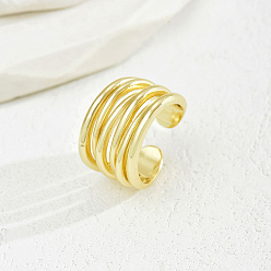 Золотой Латунные кольца на палец для женщин, золотые