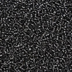 Gray 6/0 Grade A Round Glass Seed Beads, Silver Lined, Gray, 6/0, 4x3mm, Hole: 1mm, about 4500pcs/pound