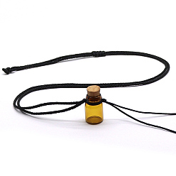 Black Glass Pendant Necklaces, for Necklace Making, Black, 60cm
