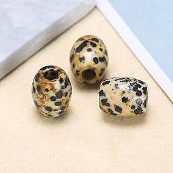Dalmatian Jasper Natural Dalmatian Jasper European Beads, Large Hole Bead Beads, Barrel, 18x16mm, Hole: 6mm