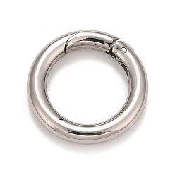 Нержавеющая Сталь Цвет 304 пружинные кольца из нержавеющей стали, для брелка, цвет нержавеющей стали, 6 датчик, 24x4 мм