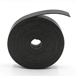 Black Microfiber Leather Cord, for Leathercraft, Black, 20x1.4mm, about 5.47 Yards(5m)/Roll