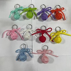 (52) Непрозрачная лаванда 10шт. брелоки из полиэстера и спандекса, с 304 кольцами из нержавеющей стали, цвет нержавеющей стали, разноцветные, 83 мм