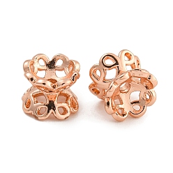 Розовое Золото Рейка из латунной проставки, без свинца и без кадмия, долговечный, розовое золото , 5x6.5x6.5 мм, отверстие : 1.2 мм