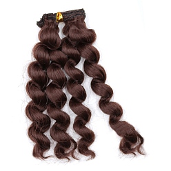 Coconut Brown High Temperature Fiber Long Wavy Doll Wig Hair, for DIY Girl BJD Makings Accessories, Coconut Brown, 150~1000mm