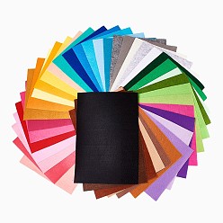 Mixed Color Felt Fabric, DIY Crafts, Mixed Color, 30x20x0.1cm, 40pcs/bag