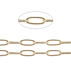 Золотой 304 цепи из нержавеющей стали, пайки, с катушкой, ионное покрытие (ip), золотые, 4.8x2.5x0.5 мм