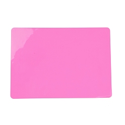 Ярко-Розовый Прямоугольный силиконовый коврик для поделок, антипригарный и нескользящий силиконовый коврик для рукоделия, многофункциональная термостойкая защита стола, силиконовые листы для смолы, ремесла, жидкость, покрасить, глина, ярко-розовый, 300x200x0.5 мм
