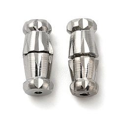 Platinum Brass Screw Clasps, Platinum Color, 11x5mm, Hole: 1mm