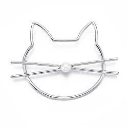 silver Cute Cat Ear Clip - Simple Alloy Hair Accessories for European and American Styles.