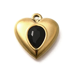 Реактивный Самолет 304 подвески из нержавеющей стали, со стразами, реальный 18 k позолоченный, ионное покрытие (ip), сердце, струя, 17.5x16.5x5.5 мм, отверстие : 1.4 мм