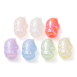 Mixed Color Luminous Glow in the Dark Acrylic Beads, Unicorn, Mixed Color, 20x13.8x10.5mm, Hole: 3.5mm
