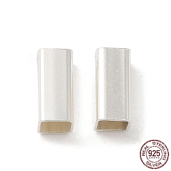 Silver 925 Sterling Silver Beads, Cuboid, Silver, 11x5x5mm, Hole: 4x4mm