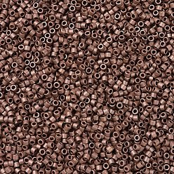(DB0340) Матовое Медное Покрытие Бусины miyuki delica, цилиндр, японский бисер, 11/0, (дБ 0340) матовое медь, 1.3x1.6 мм, отверстие : 0.8 мм, Около 2000 шт / 10 г