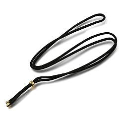 Black 2.5MM Adjustable Braided Nylon Cords Necklace Making, with Golden Brass Finding, Black, 27.56 inch(70cm)