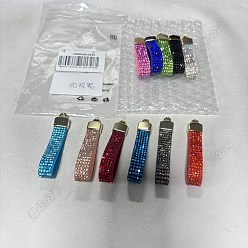 (52) Непрозрачная лаванда 11шт. 11 цвета фурнитура для брелоков из сплава со стразами, золотые, разноцветные, 65x10.5~12.5x7.5 мм, отверстие : 3 мм, 1 шт / цвет