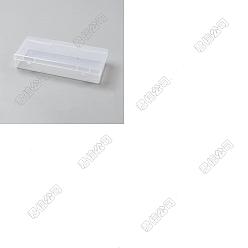 Прозрачный 20шт. пластиковые упаковочные коробки с откидной крышкой, прямоугольные, прозрачные, 6.7x15.4x3.05 см, Внутренний диаметр: 5.8x14.8 cm