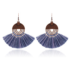 Light blue Bohemian Style Tassel Earrings Fashion Retro Statement Jewelry HY-6776-1