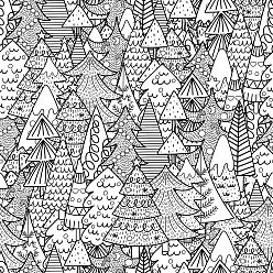 Christmas Tree Clear Silicone Stamps, for DIY Scrapbooking, Photo Album Decorative, Cards Making, Stamp Sheets, Christmas Tree, 140x140mm