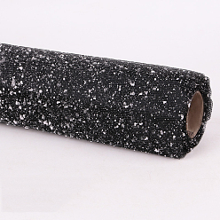Черный Ленты из тюля из органзы, тюль из ткани для украшения свадебной вечеринки, юбки-пачки шитье рукоделие, чёрные, 2 дюйм (50 мм), около 3.83~4.37 ярдов (3.5~4 м) / рулон