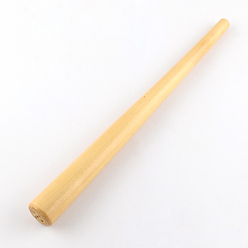 Wheat Wood Ring Enlarger Stick Mandrel Sizer Tool, for Ring Forming and Jewelry Making, Wheat, 28x1.2~2.5cm